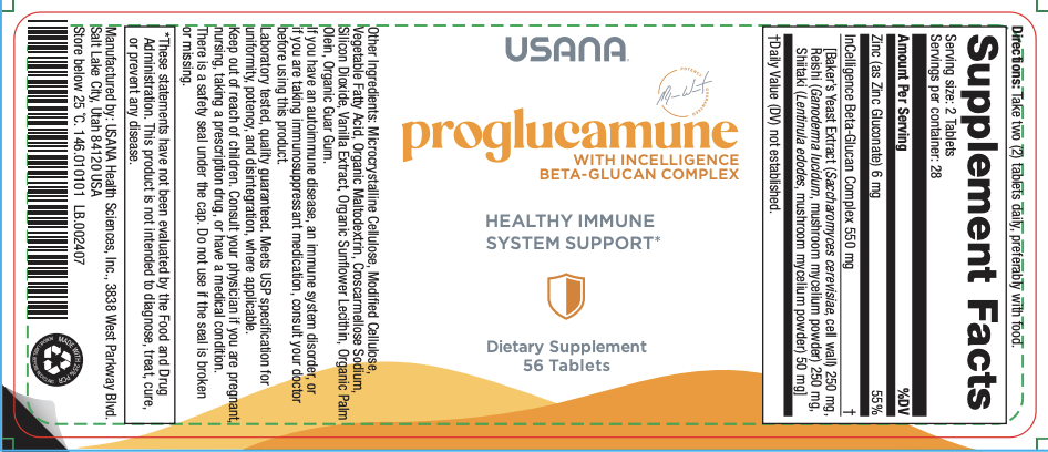 USANA USA Proglucamune Supplement Facts