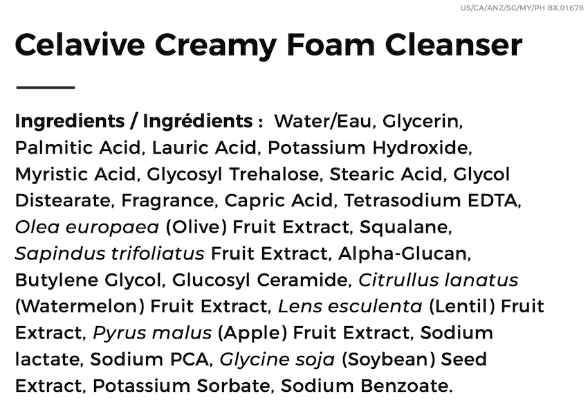 Celavive Creamy Foam Cleanser: Hydrating wash