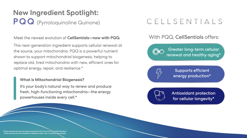 USANA Cellsentials new ingredient PQQ