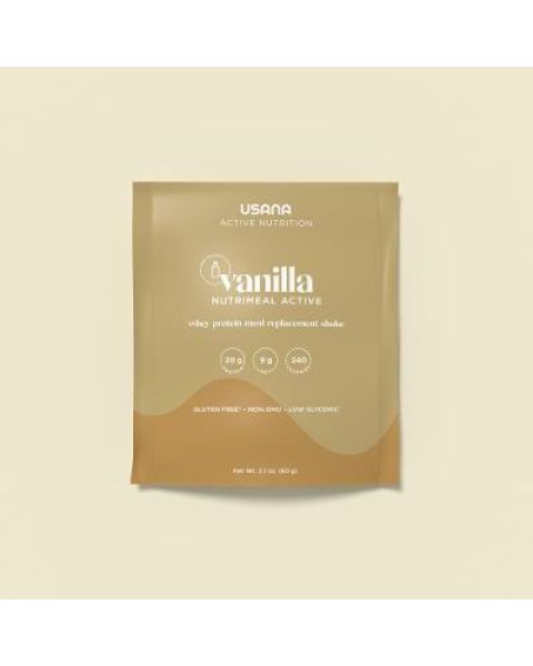 alt USANA Vanilla Whey Nutrimeal Active (14 Single-Serve Packets) text