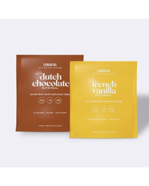 alt USANA Vanilla/Chocolate Soy Protein Nutrimeal™ Packets text