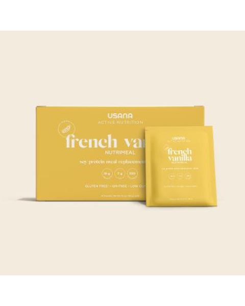 alt USANA French Vanilla Soy Protein Nutrimeal™ Packets text