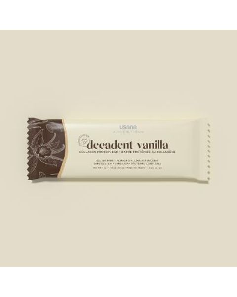 alt USANA Decadent Vanilla Collagen Protein Bar text